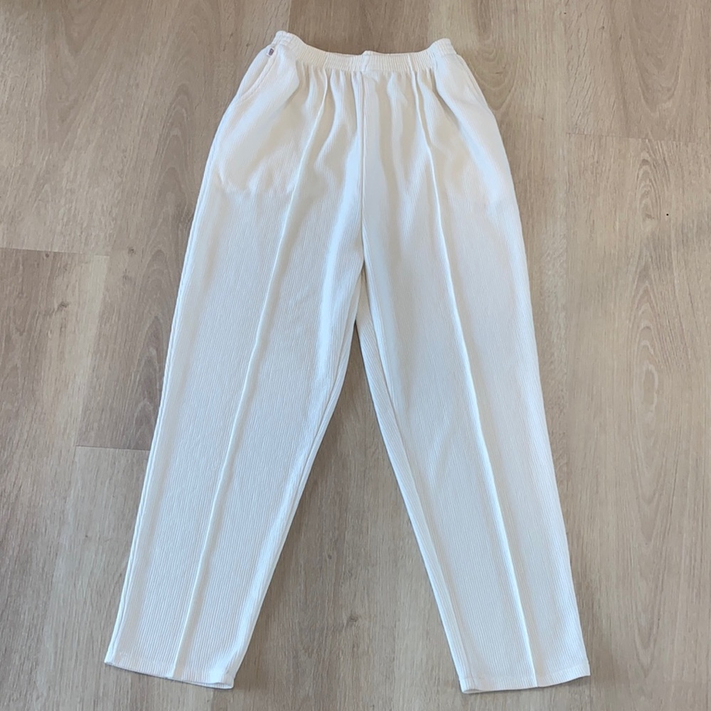 Stretchy ribbed trousers